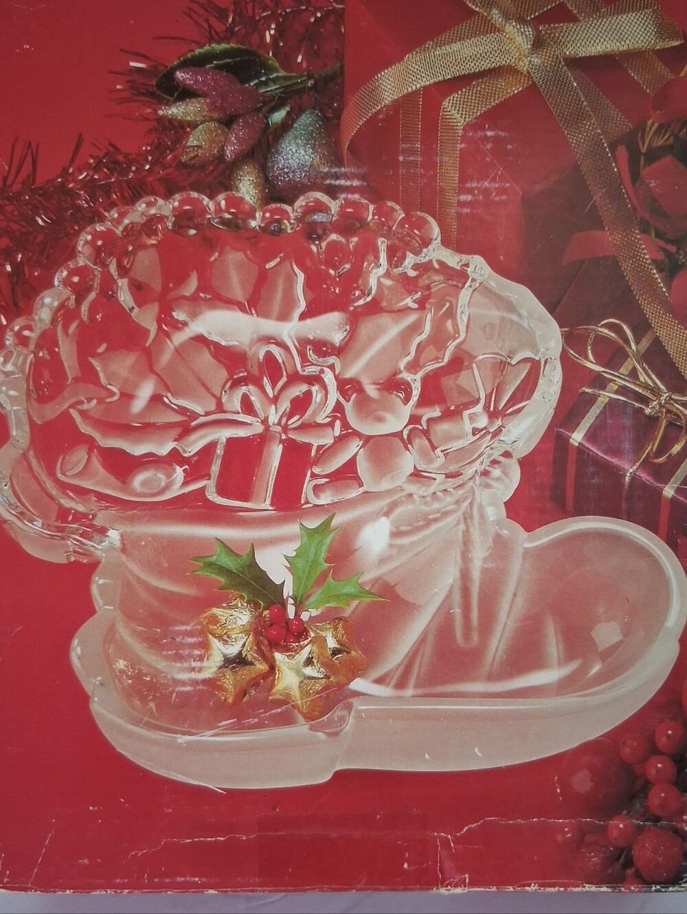 Vintage Mikasa Christmas Bon Bon Dish Candy Cookie Bowl Germany